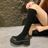 Women's Shoes Women's Boots Chunky Platform Brand Designer Over The Knee High Boots  Autumn Winter Elastic Thigh Long Boots