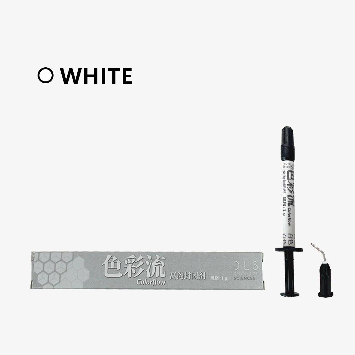 

JINGT Colorflow Dental Material Герметик для ямок и фиссур для предотвращения кариеса (Агент по профилактике кариеса) Светоотверждение white