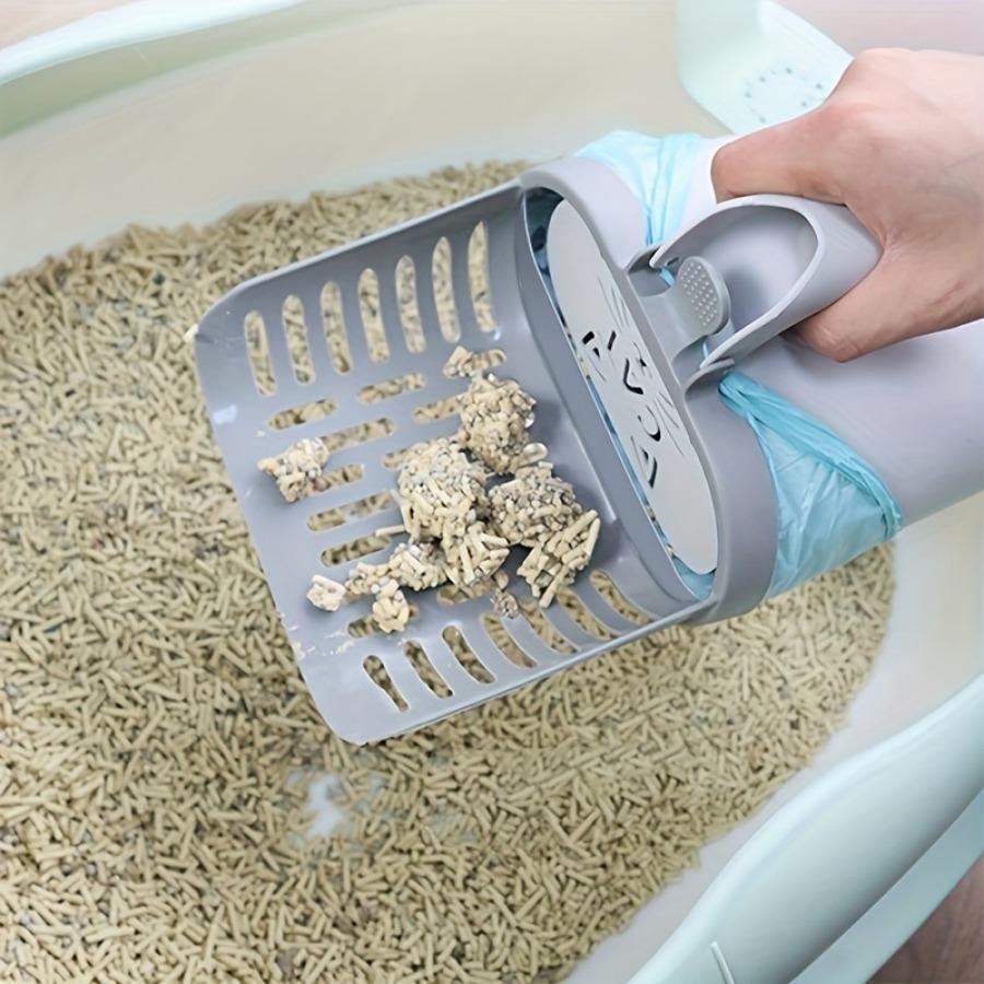 PP Material Cat Litter Scoop Waste Bag Dispenser Sturdy Deep Shovel Sifter for Efficient Cleaning Suitable for All Cat Breeds Pet Litter Box