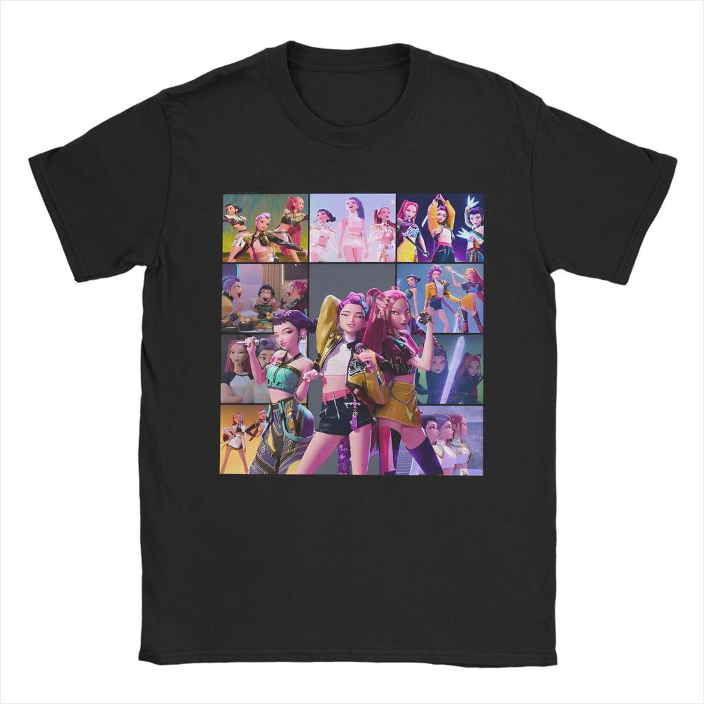 Man T Shirt Huntrix Kpop Demon Hunters  T Shirts Trendy Cool  Summer Tee Shirt Vintage Casual Pure Cotton Tops Plus Size 6XL