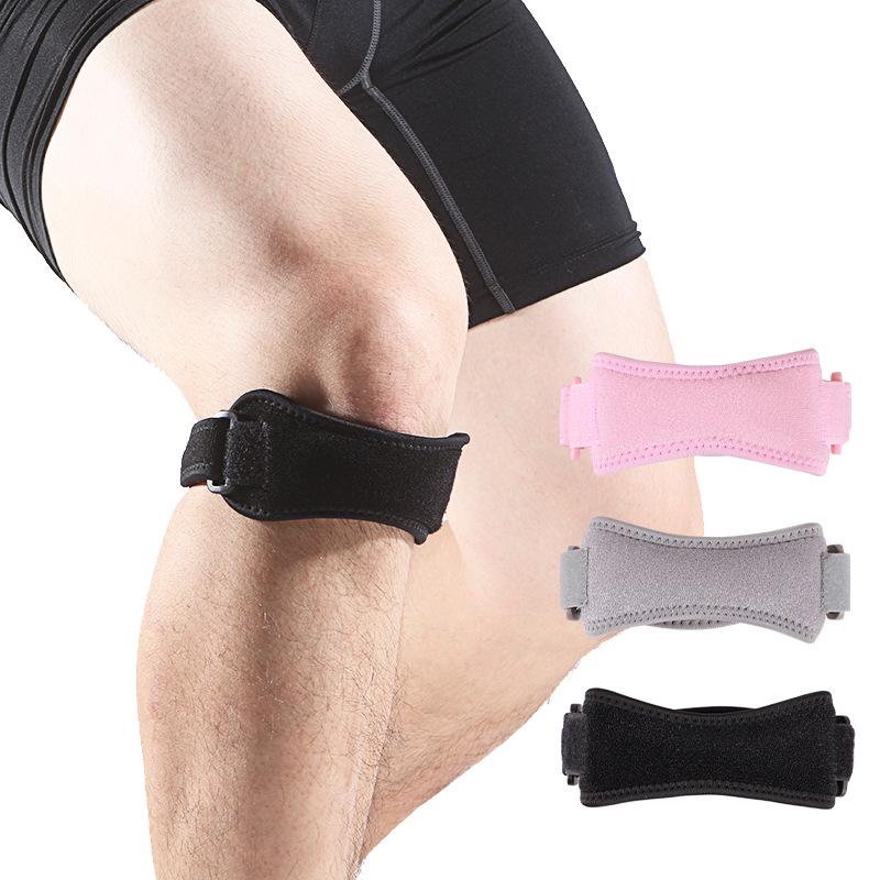 Breathable Silicone Knee Support Strap for Sports - Shock Absorption for Running, Cycling, Badminton, and Hiking