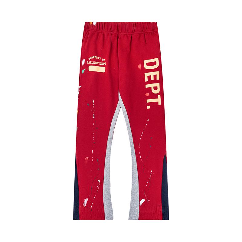 GALLERY DEPT Men's Classic Hand-Painted Splatter Graffiti Cotton Sweatpants