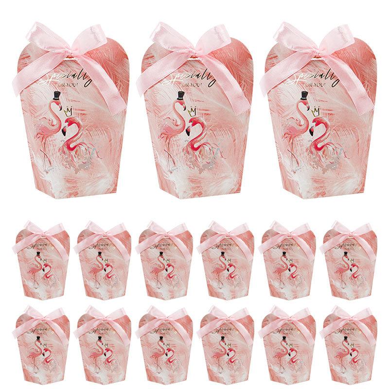 European Happy Candy Box, Creative Bow Flamingo Candy Box, Wedding Gift Box
