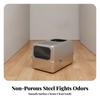Enclosed Cat Litter Box Scratch-Resistant Stainless Steel Pet Supply