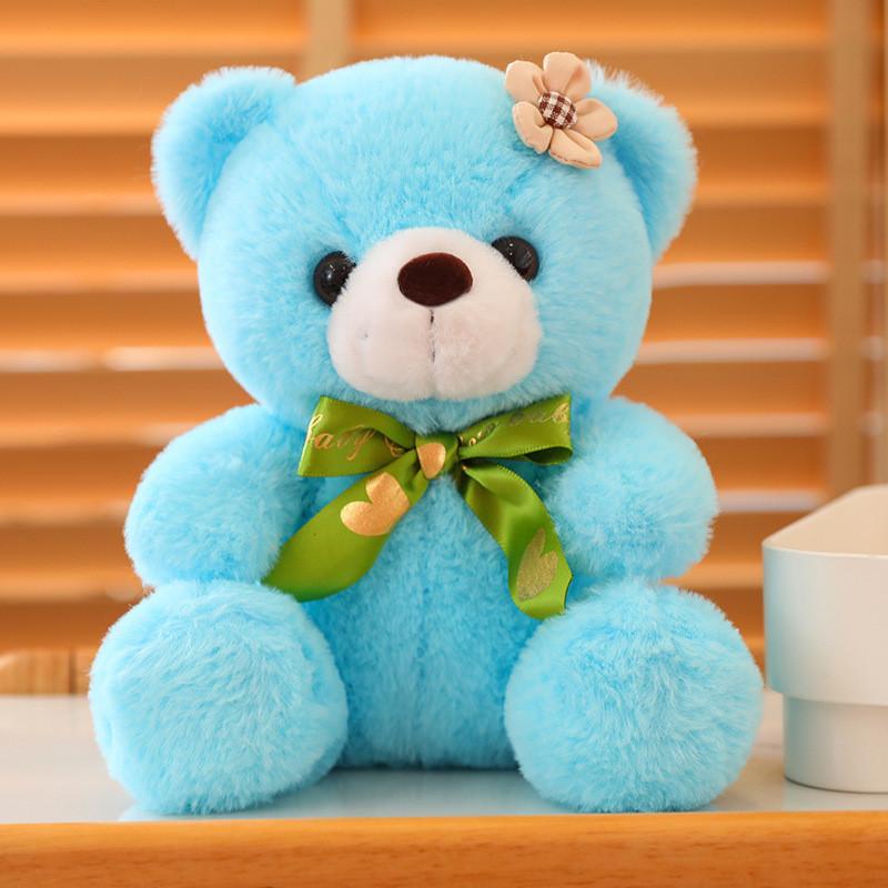 Plyšový medvídek Teddy Hračka Kreslené zvířátko Roztomilé Měkké Vyplněné Panenky Dárek na Valentýna