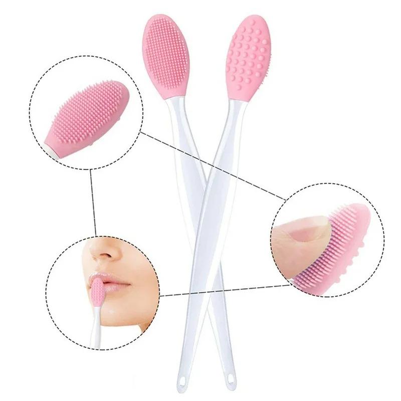 Beauty Skin Care Wash Face Double Sided Silicone Brush Cleansing Brush Exfoliating Nose Clean Blackhead Removal Brushes Tools