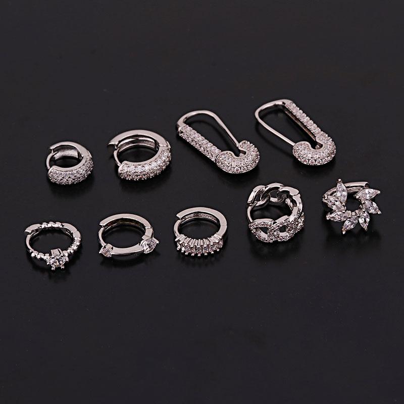 Boucles d'oreilles créoles créatives en acier inoxydable, 1 pièce, bijoux de perçage exagérés