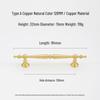 French Light Luxury Gold Brass Drawer Pull Handle
