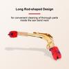 2PCS Red+Blue Saxophone Neck Cleaning Rod Cleaning Brush Kit  Saxophone Neck Inside Tube Cleaning