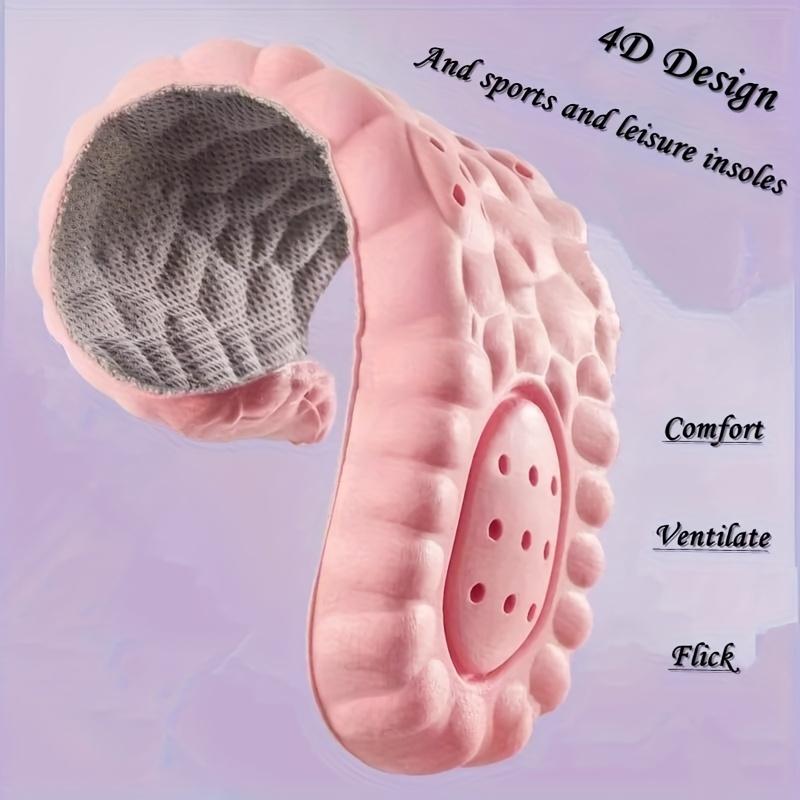 2 Pairs of High Elastic Shock-absorbing Sports Insoles Ultra-soft, Flexible, No Standing for A Long Time, Anti-sweat and Breathable, No Smelly Feet