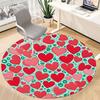 1pc Heart Pattern Office Round Rug, Non-slip, Soft and Durable Office Rug for Interior Decoration, Perfect for Office,Decoration yy260204092