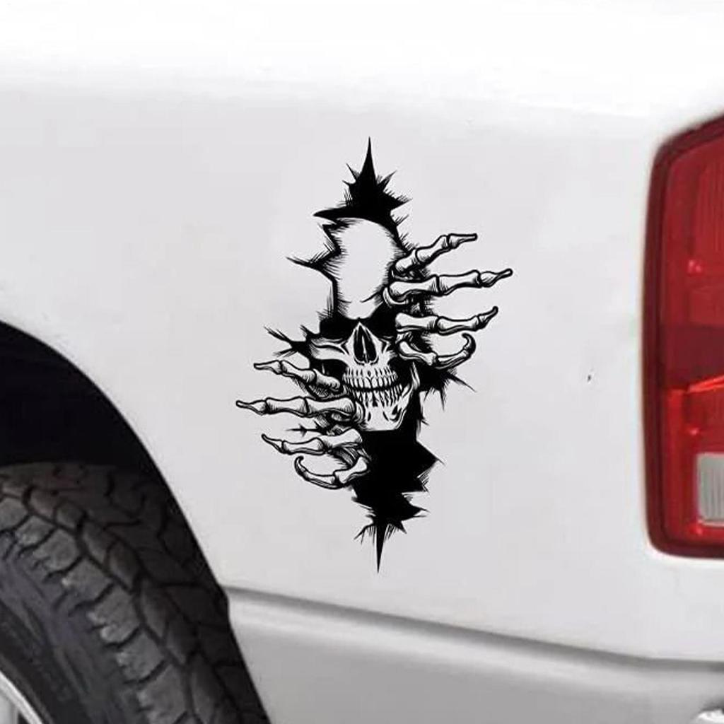 Skeleton Car Sticker Halloween Waterproof Decals Decor Body Decals for Car Truck SUV Motorcycle Vehicles Window Exterior Hood