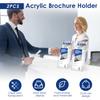 2 Stück 3/5 Etagen Broschürenhalter Klar Literaturständer Tisch Flyer Prospekt Aufbewahrungsregal Büro Karten Notizhalter