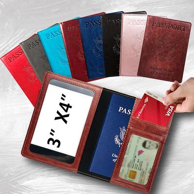 Anpassbare PU-Reisebrieftasche mit mehreren Kartenfächern - Lagerware USA