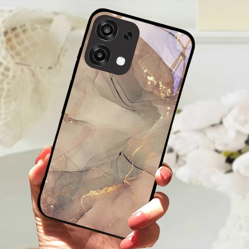 For Oppo A6 A 6 Pro F31 5G CPH2781 Case Fashion Painting Tempered Glass Cover For OPPO A6Pro Phone Fundas Protective Shell Coque