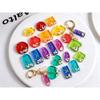 Geometric Pendant Resin Mold, 11-Cavity Silicone Tray with Hanging-Hole Posts for Earrings, Keychains, and Jewelry