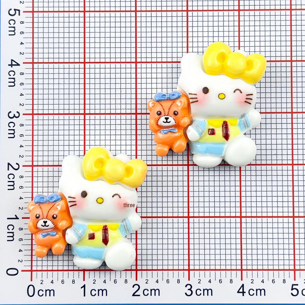 Cartoon Cat DIY Resin Accessories: Tie, Cream Glue, Phone Chain, Pendant, Buckle, Hair Clip, Ornaments.