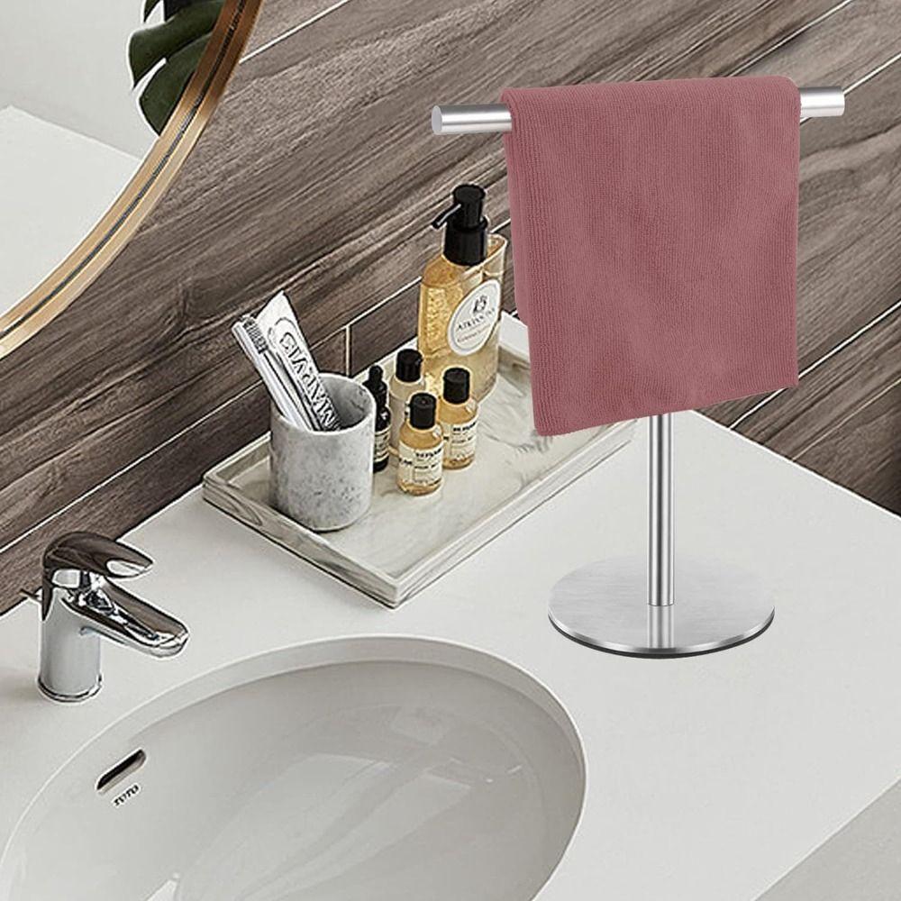 T-Shape Bathroom Towel Hanger Stainless Steel Towel Bar Rack Hand Towel Holder  Laundry Room