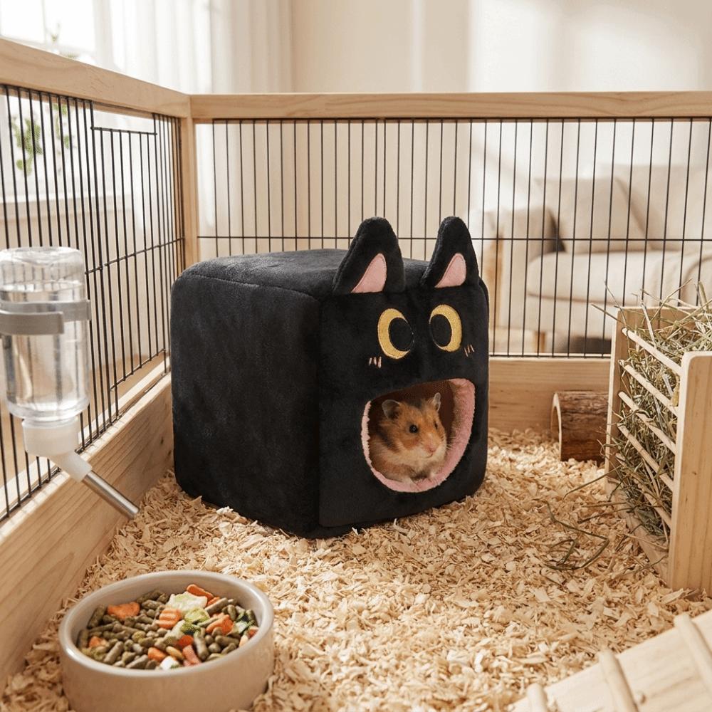 Warm Hamster Cotton Nest Soft Plush Guinea Pig Insulated Nest Winter Hamster House Cage Accessory
