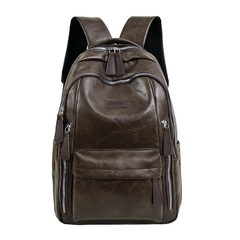 Schoolbag Backpack New Fashion Backpack Simple Large Capacity Solid Color Student School Bag Casual Light Commuter Travel Bag