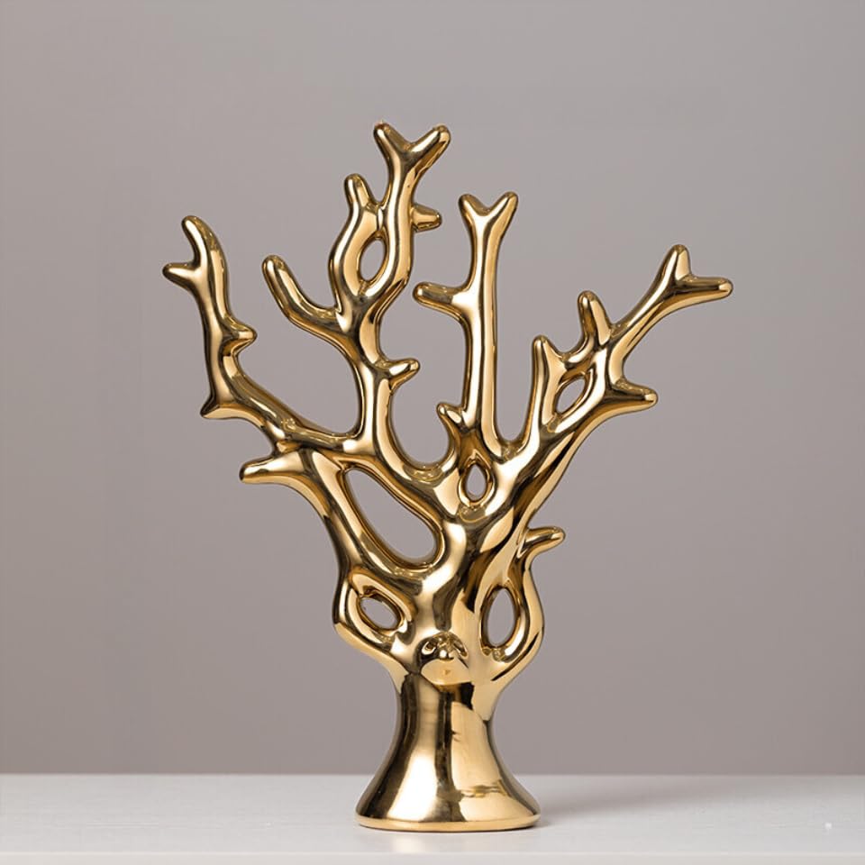 

цвет 30см размер Минималистичный цвет 30см Настольный декоративный объект Простой дизайн Дерево в скандинавском стиле, Дерево в скандинавском стиле, (Золото) золотой
