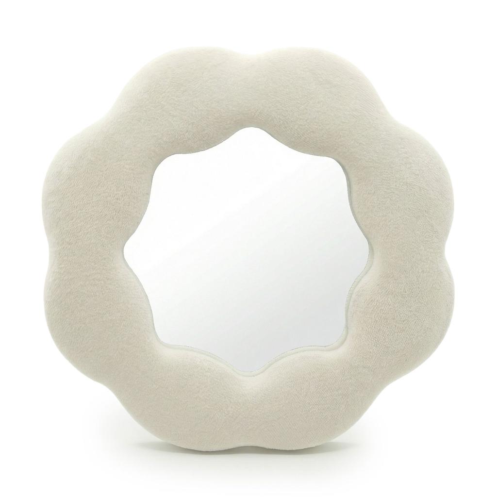 Miroir Ondulé Doux – Fleur – Pierre (25.4x25.4x2.3cm)