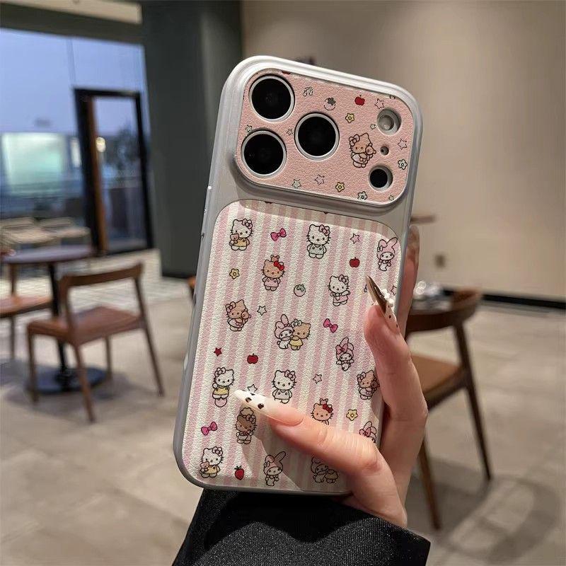 

Cartoon Cute KT Cat Melody Phone Case for Apple iPhone 17 Pro Max, 16, 15, and 13 14 Pro Max