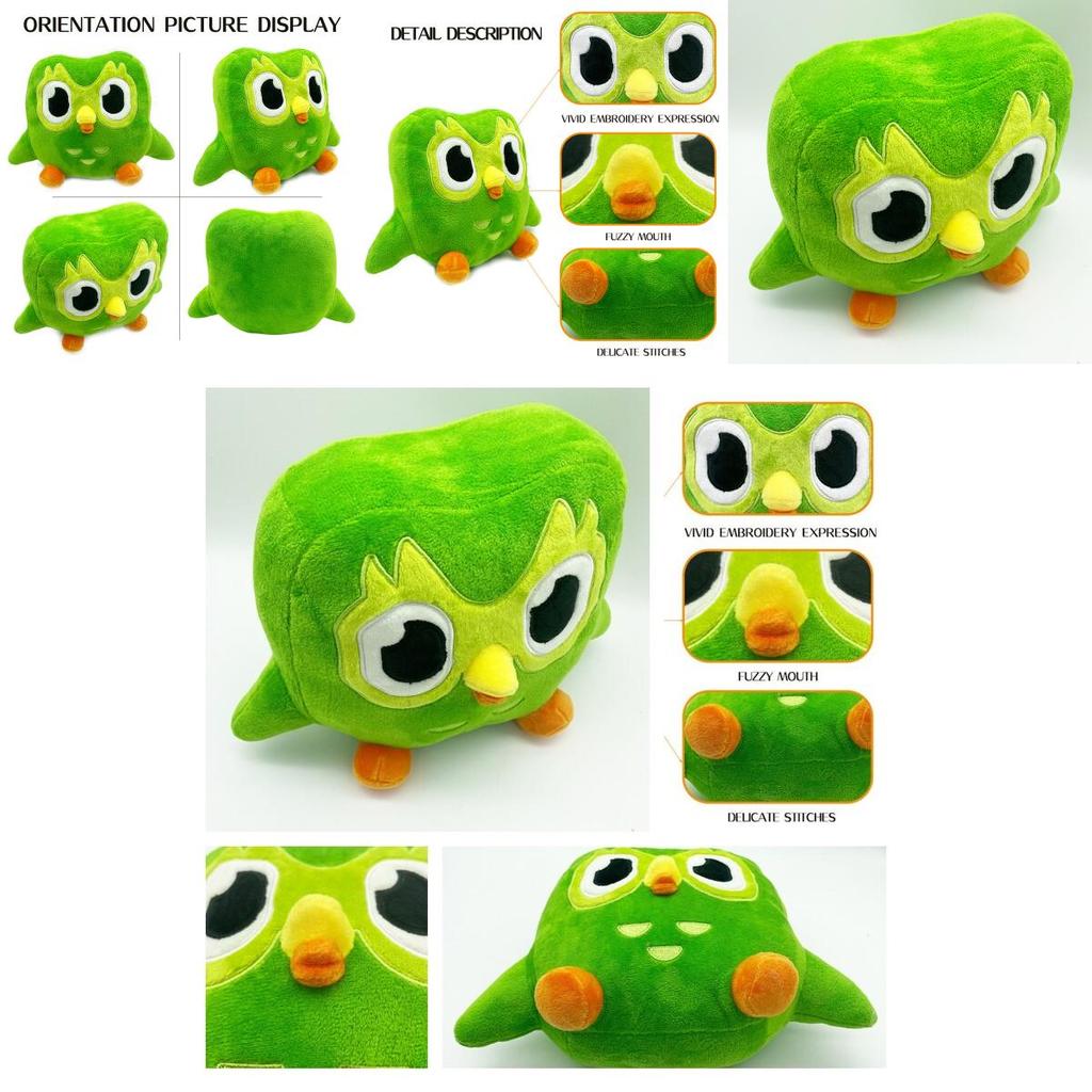Duolingo 10 Year Anniversary Collectible Plush Toy Green Owl Kids Gift