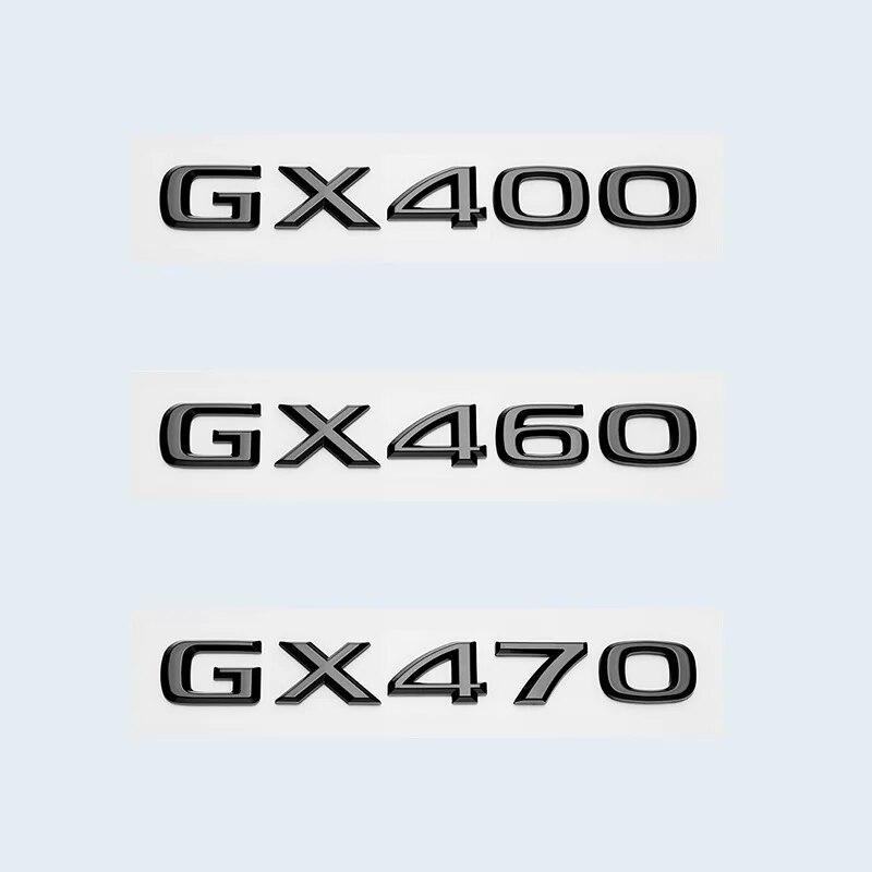 3D Chrome Glossy Black ABS Letters Number GX400 GX460 GX470 Emblem For Lexus Car Trunk Logo Badge Sticker
