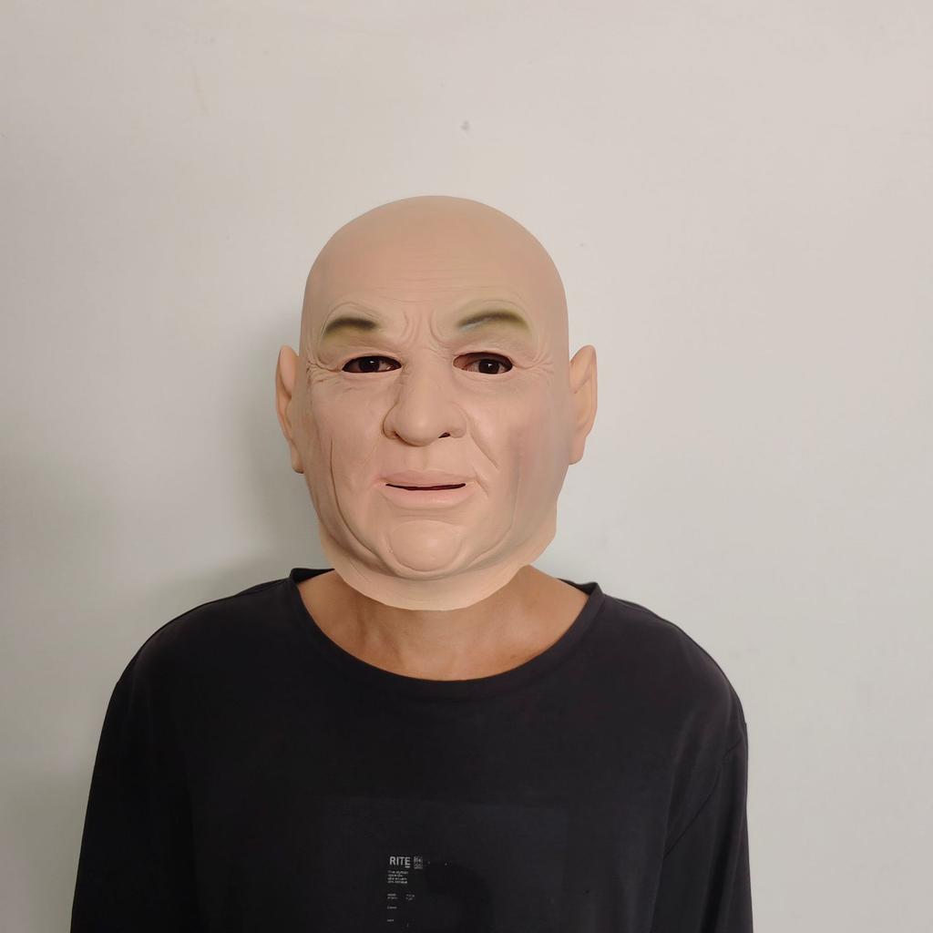 Halloween bald handsome man Latex mask Beauty Headband Creative masks Latex bald beauty headgear