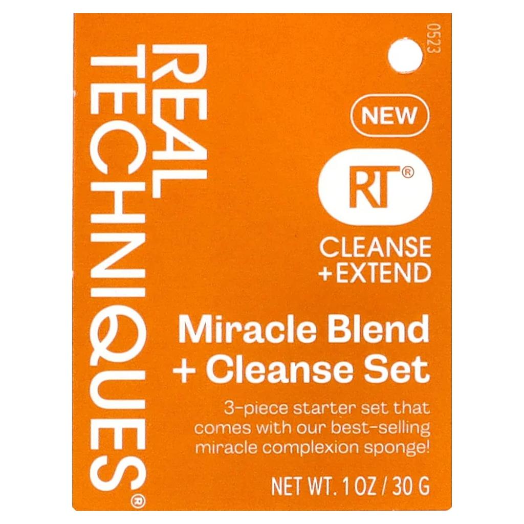 real techniques Miracle Blend + Cleanse Set, 3-piece Set