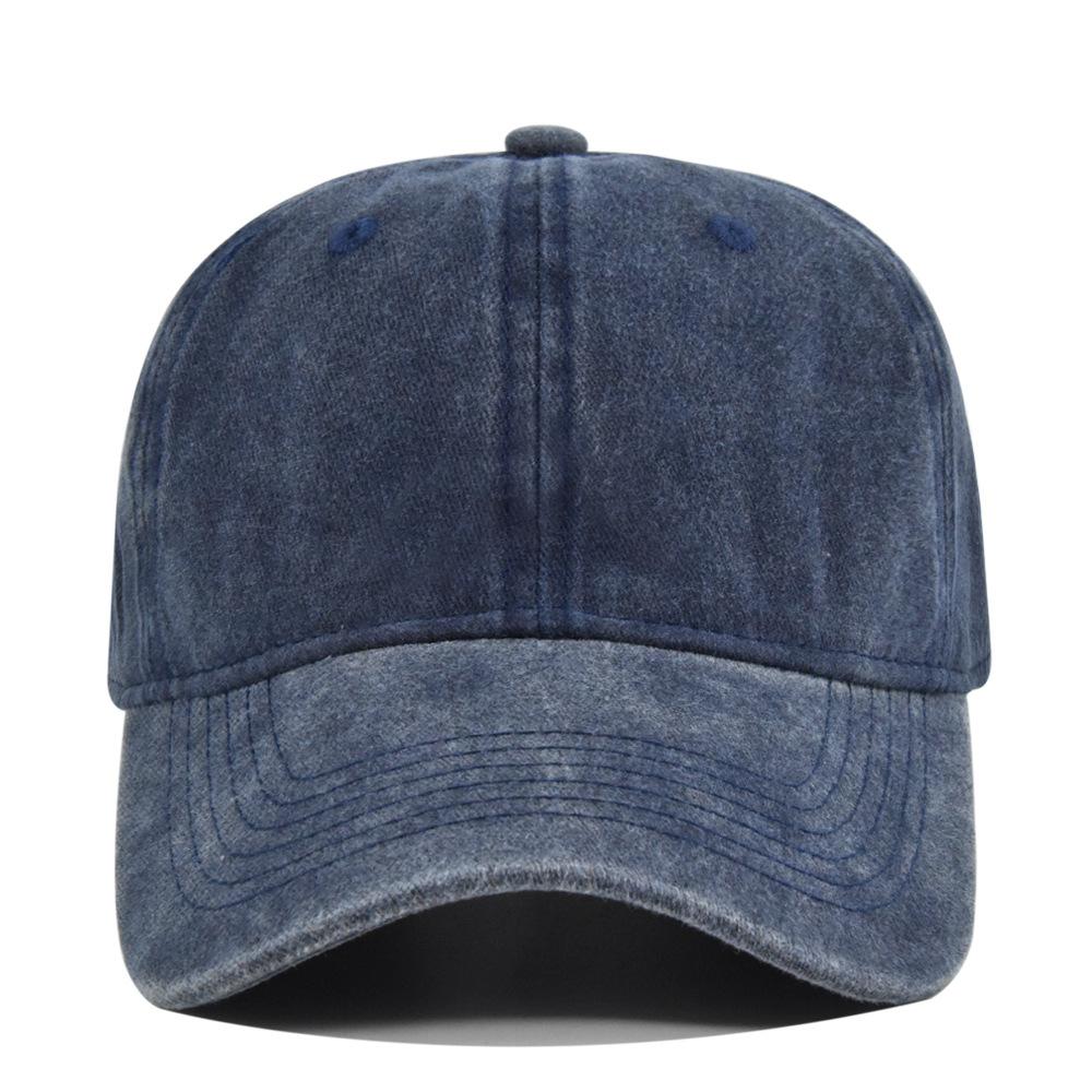 Washable Denim Baseball Cap New Summer Solid Color Cotton Cap Women Ponytail Hats Men Baseball Cap Outdoor Visor Casual Cap