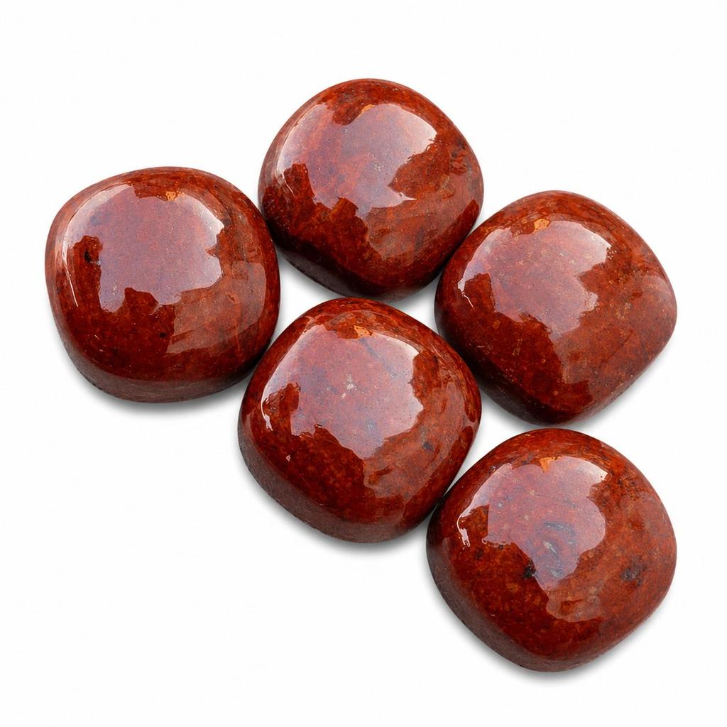 AAA+ Red Jasper Square Cushion Cabochon, Flat Back Calibrated Loose Gemstone for Jewelry Making