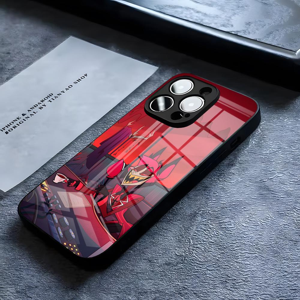 H-Haz-bins Hotels Phone Case For IPhone 17 16 15 14 Pro 11 13 12 Mini XS XR Max 6 8 7 Air Plus SE Glass Luxury Design Cove