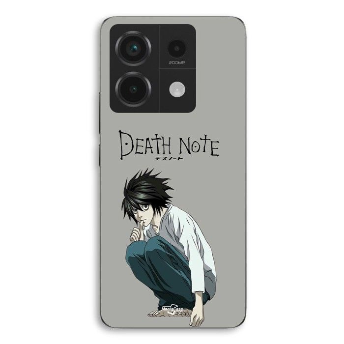 Coque de téléphone - MANIACASE - Xiaomi Redmi Note 13 Pro 5G - Silicone TPU - Anime Death Note - Noir