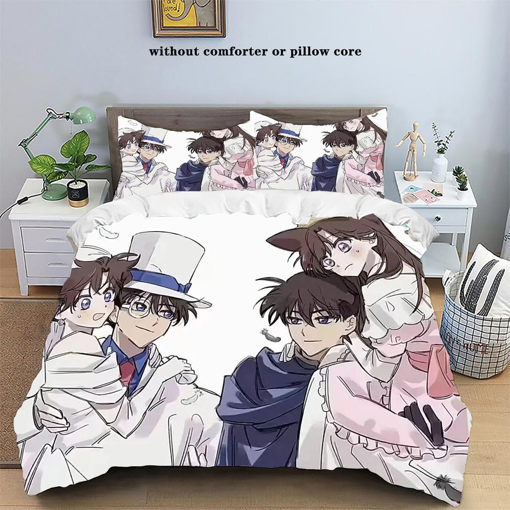 New Detective Conan Cartoon 3d Bedding Set Anime Twin Full Queen King Comforter Cover Set with Pillowcase Duvet Cover Sets Gift