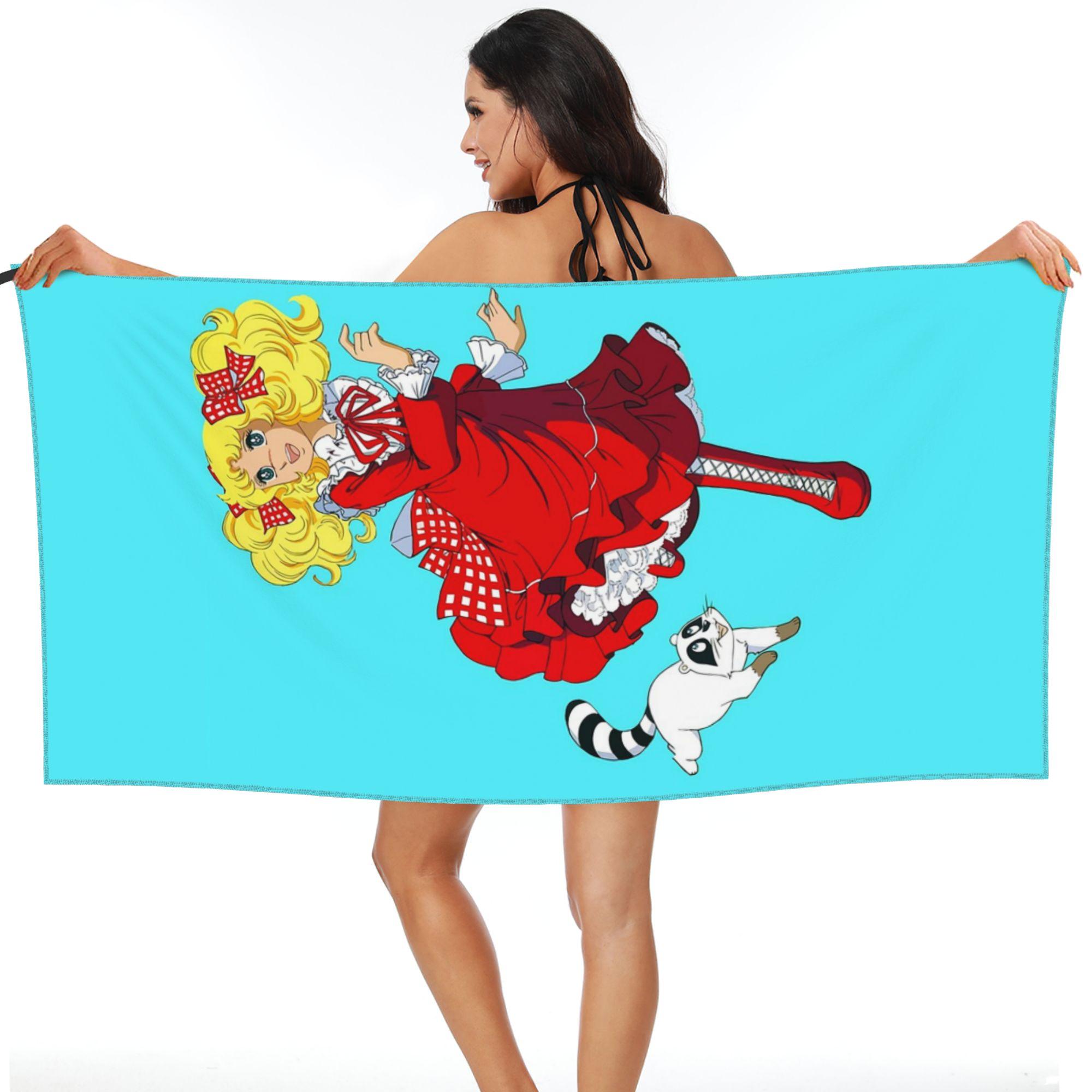 

Candy Candy Cartoon Anime Beach Towel Soft Microfiber Quick Dry Absorbent Quick Towels For Bath W30*H60(CM)