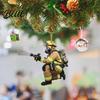Interior Rearview Pendant Christmas Tree Firefighter Ornament with Lanyard Widely Used Decoration Car Mirror Hanging Fireman Uniform