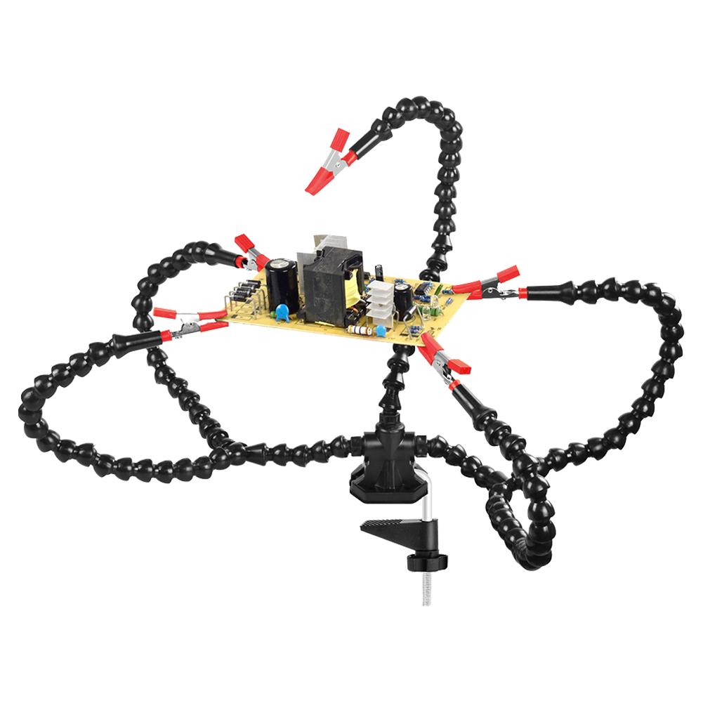 Desk Clamp Soldering Third Hand Tool 3/4/5 Pcs Flexible Arms Soldering Station Holder for Electronics Repair Jewelry Hobby