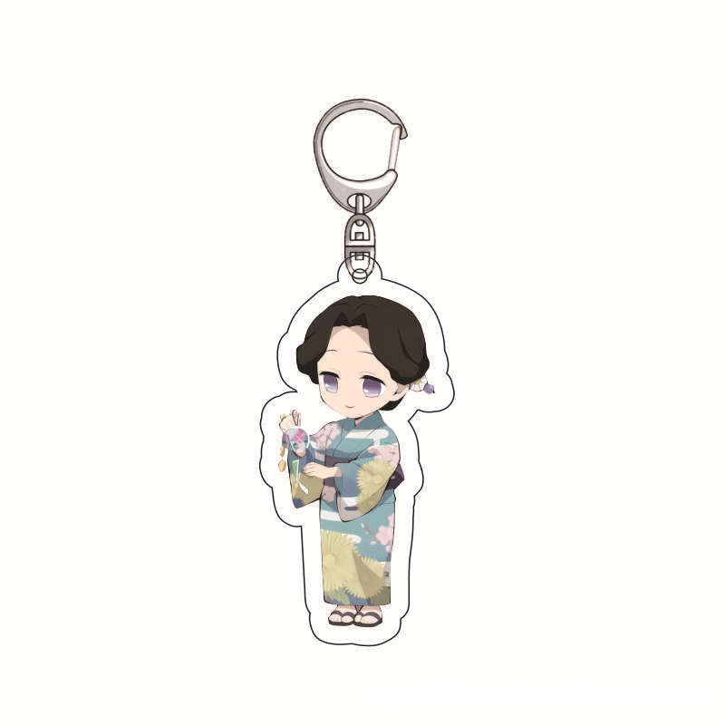 Anime Demon Slayer Acrylic Keychain Tanjiro Zenitsu Creative Accessory Charm Charm Decor Gift for Fans Collection