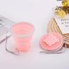 180Ml Portable Silicone Folding Water Cup Heat Resistant Foldable Mug With Lid For Outdoor Travel Drinking