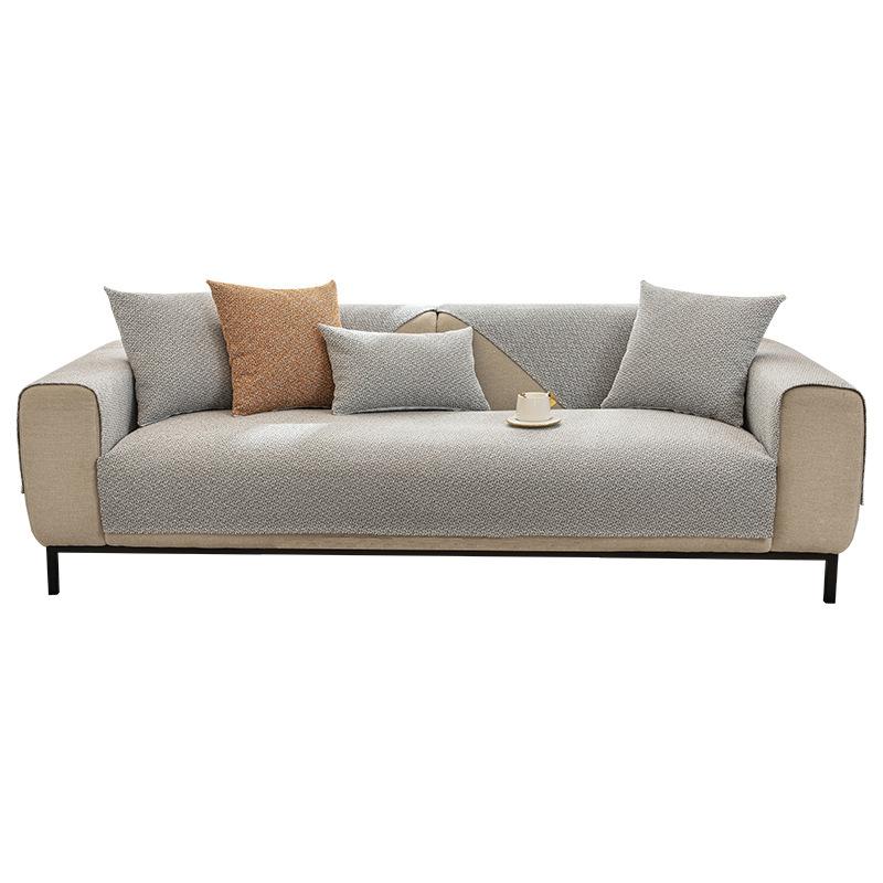 Sofakissen Vier Jahreszeiten Universal Baumwolle Leinen Rutschfest Einfach Modern Leicht Luxus Sofa Sitzkissenbezug Rückenlehnenbezug Stoff