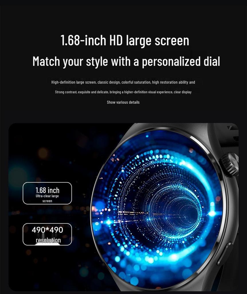 2025 Huqiangbei GT4 Smartwatch with Health Monitoring & Bluetooth Calling