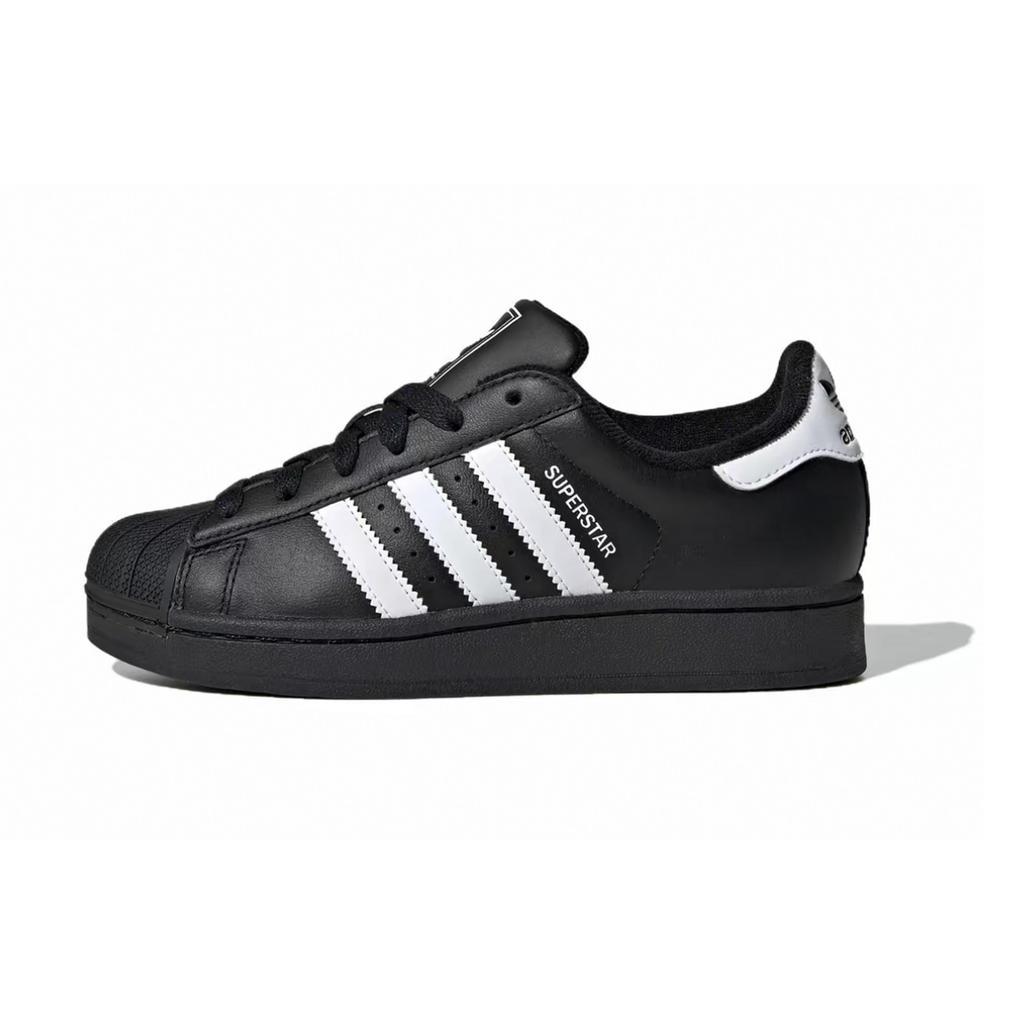 adidas Originals Superstar 2 Low Top Skateboard Shoes Unisex Black Gold JI0079(Team1385-)