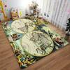 Vintage World Map Carpet suitable as a non-slip mat for the living room or bedroom sofa