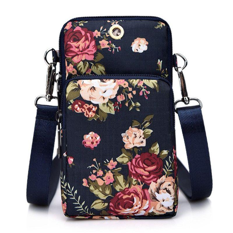 

2025 New Arrival All-Match Mobile Phone Bag Women s Messenger Bag Fancy Mini Canvas Bag Wrist Coin Purse A flash in the pan-Oxford cloth