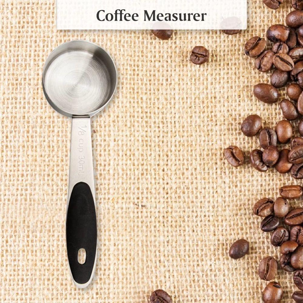 Stainless Steel Small Tablespoon 30ml Capacity Coffee Scoops Multi-functional Measuring Spoon Teas