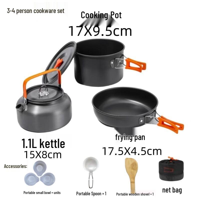 OEING Portable Camping Cookware 3-Piece Set 3-piece set