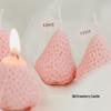Strawberry Scented Soy Wax Candle - Creative Fruit-Shaped Home Decor for Parties and Birthdays
