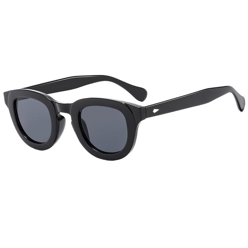 Retro Round Small Frame Sunglasses UV400 Protection High End Unisex Shades Outdoor Trendy Goggles Resistant